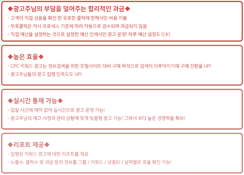 파워클릭 광고 특징